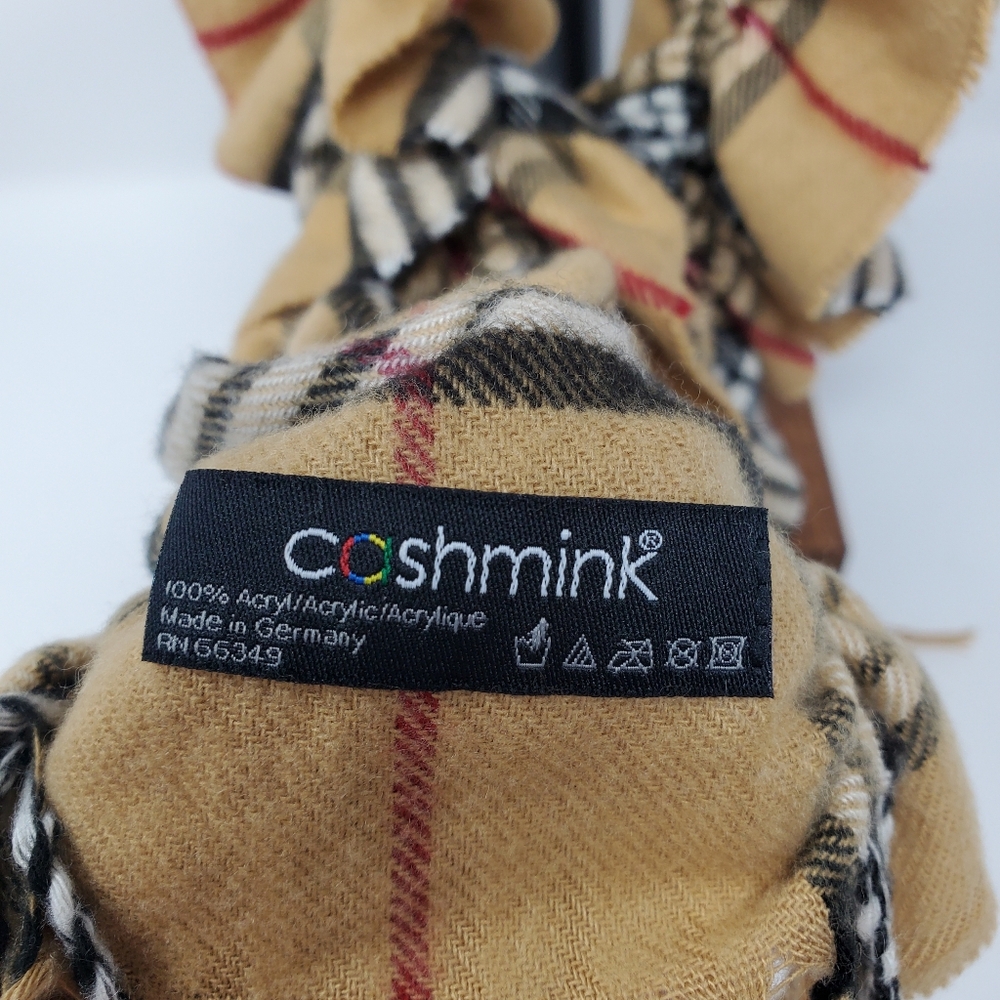Fraas Scrunch Plaid Scarf with Tassles - Picture 5 of 7